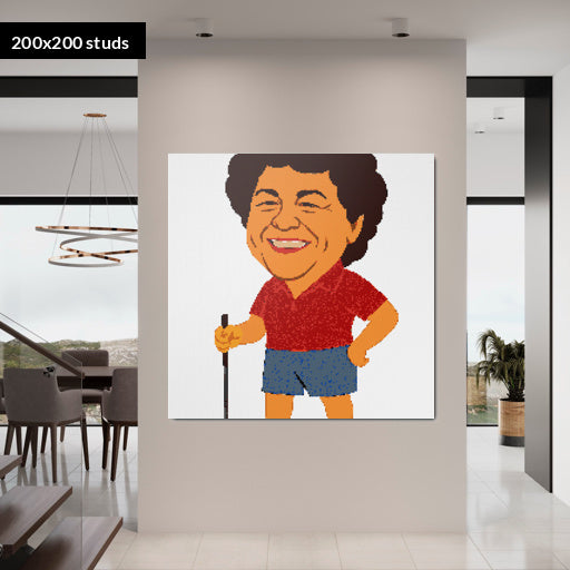 200*200studs, 160*160cm, 63*63inch