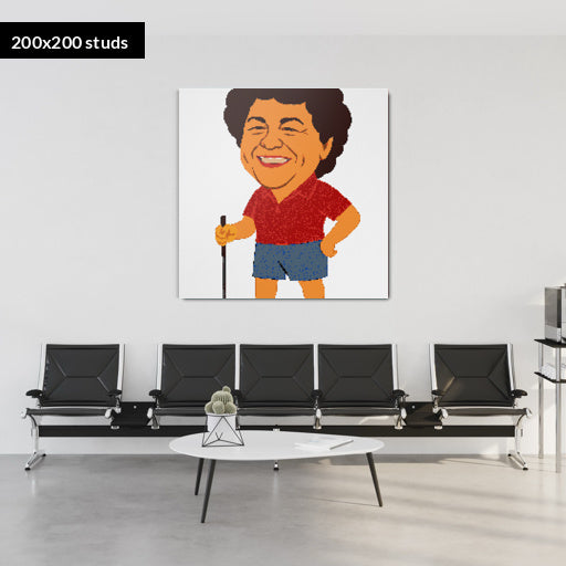 200*200studs, 160*160cm, 63*63inch