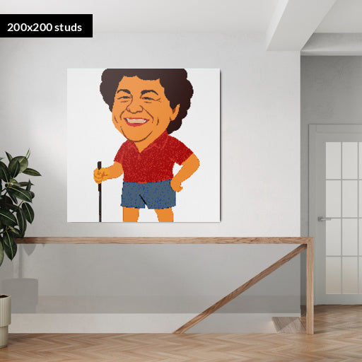 200*200studs, 160*160cm, 63*63inch
