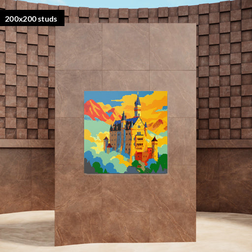 200*200studs, 160*160cm, 63*63inch