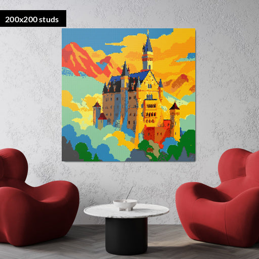 200*200studs, 160*160cm, 63*63inch