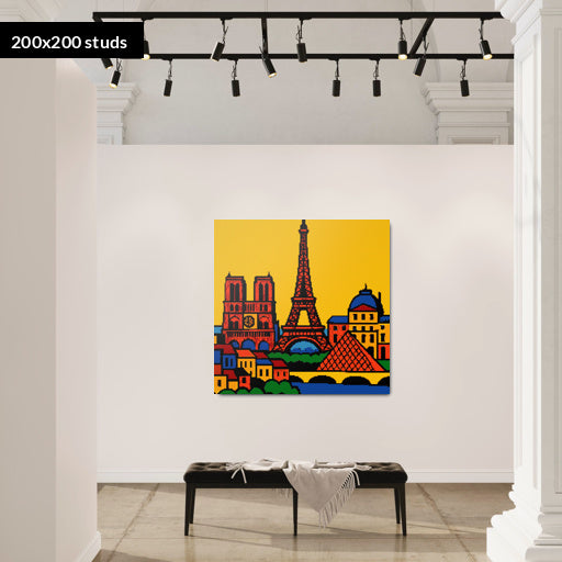 200*200studs, 160*160cm, 63*63inch