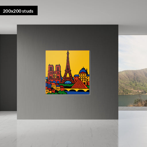 200*200studs, 160*160cm, 63*63inch
