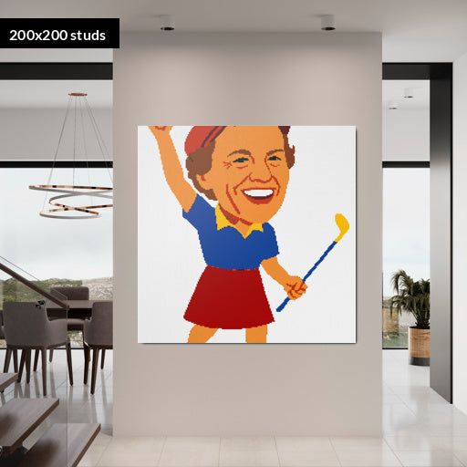 200*200studs, 160*160cm, 63*63inch