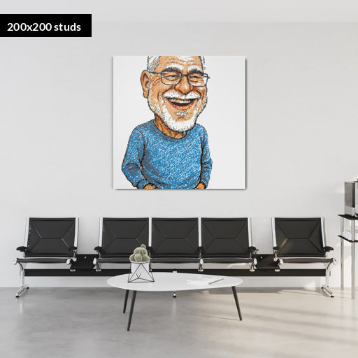 200*200studs, 160*160cm, 63*63inch