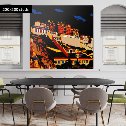 200*200studs, 160*160cm, 63*63inch