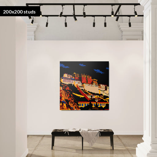 200*200studs, 160*160cm, 63*63inch
