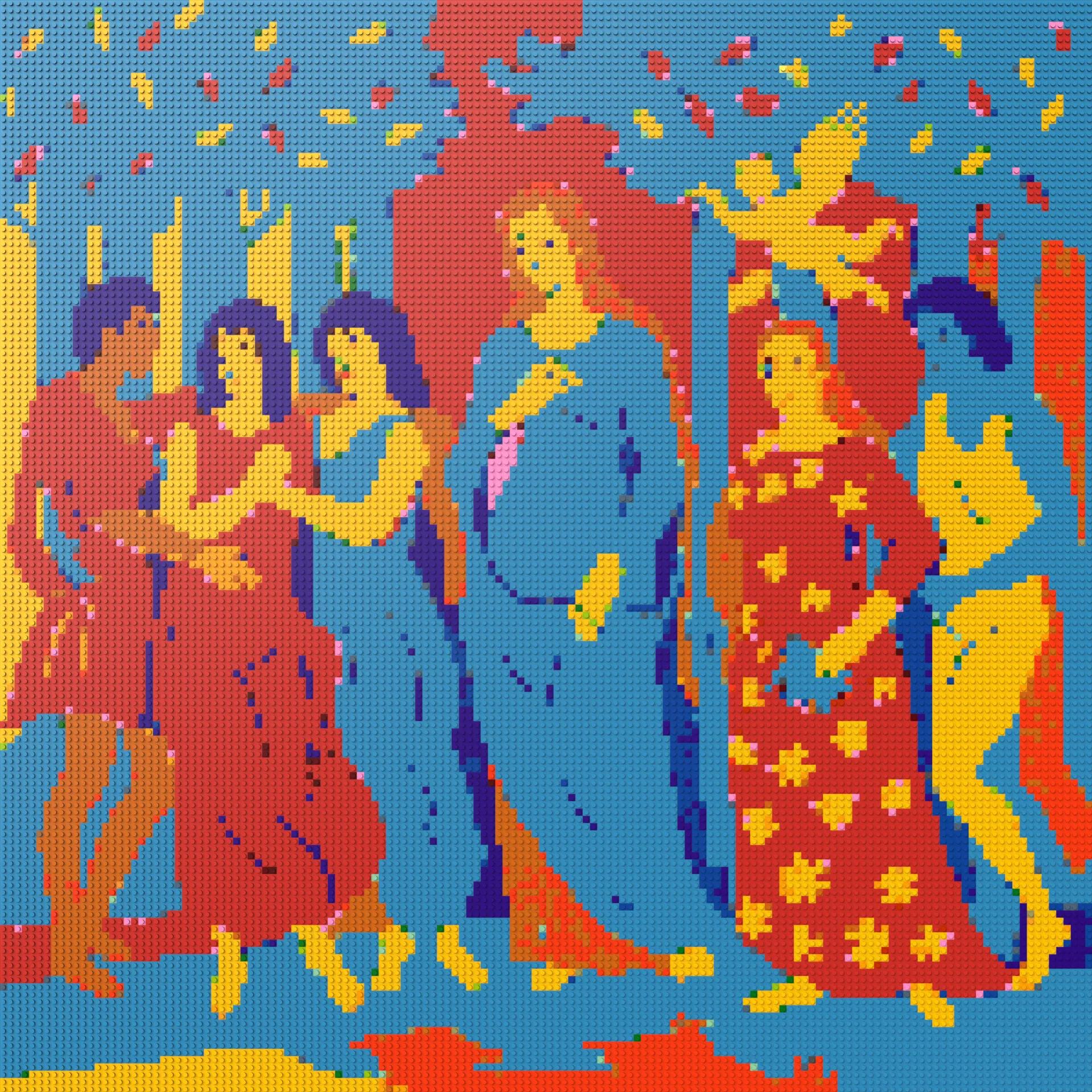 150*150studs, 120*120cm, 47,25*47,25inch