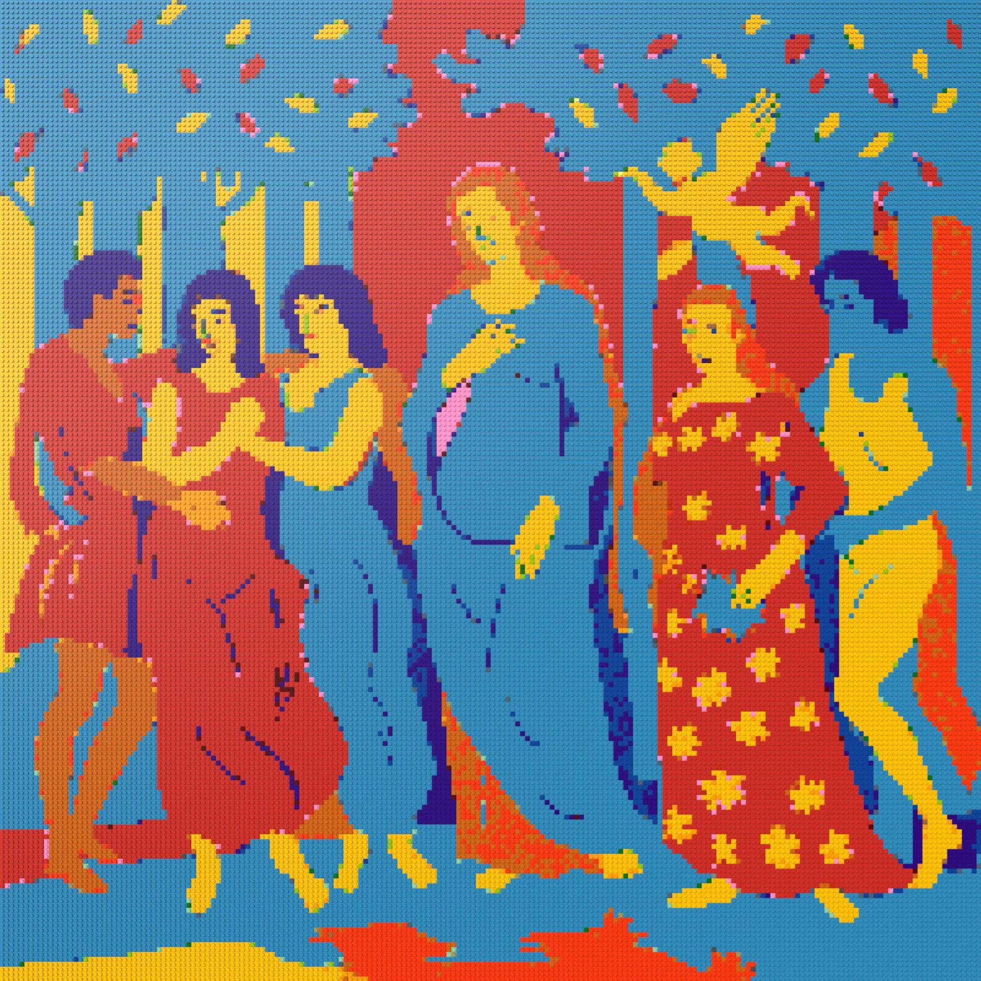 200*200studs, 160*160cm, 63*63inch