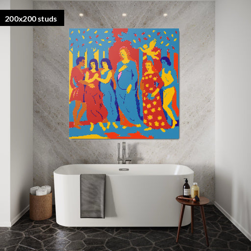 200*200studs, 160*160cm, 63*63inch