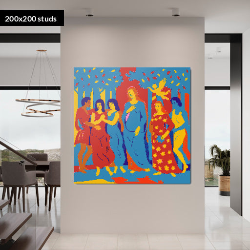 200*200studs, 160*160cm, 63*63inch