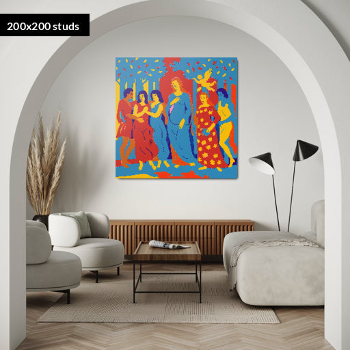 200*200studs, 160*160cm, 63*63inch