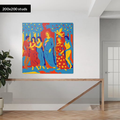 200*200studs, 160*160cm, 63*63inch