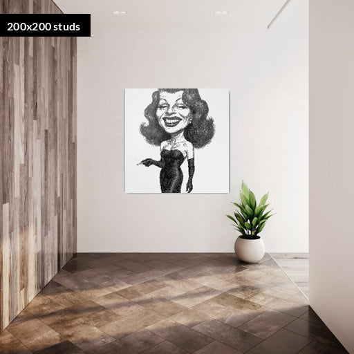 200*200studs, 160*160cm, 63*63inch