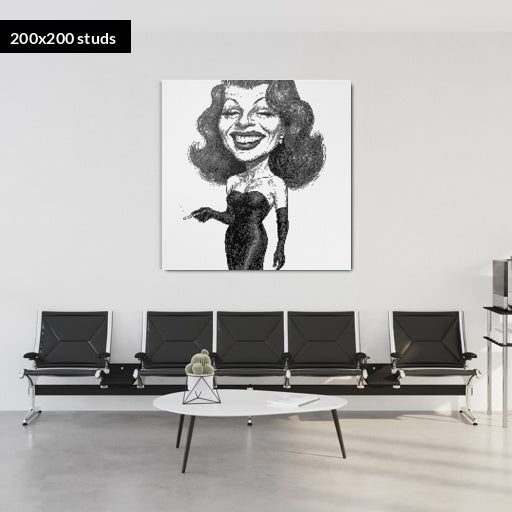 200*200studs, 160*160cm, 63*63inch