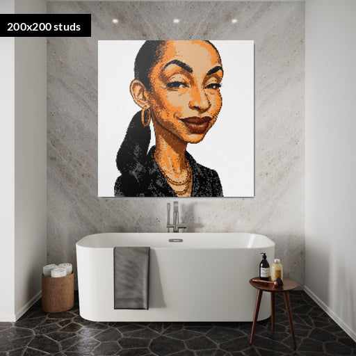 200*200studs, 160*160cm, 63*63inch