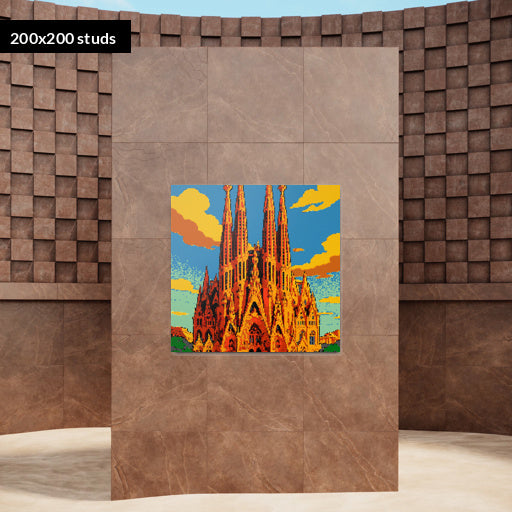 200*200studs, 160*160cm, 63*63inch