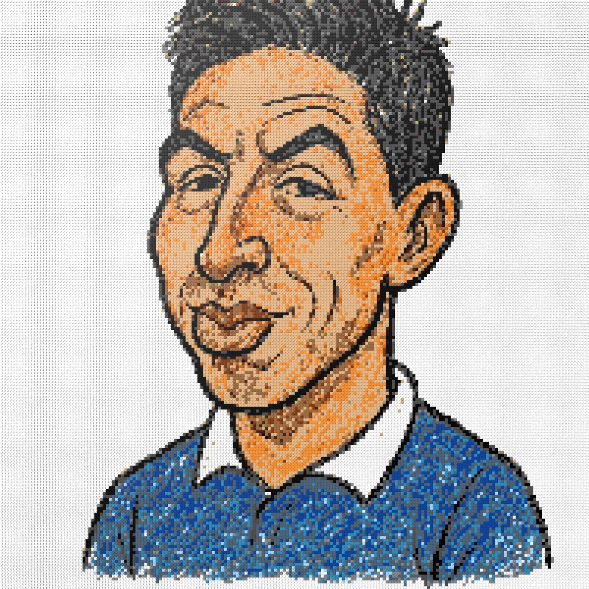 200*200studs, 160*160cm, 63*63inch