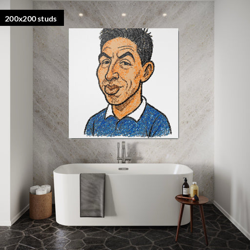 200*200studs, 160*160cm, 63*63inch