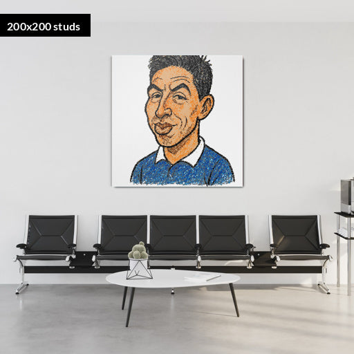 200*200studs, 160*160cm, 63*63inch