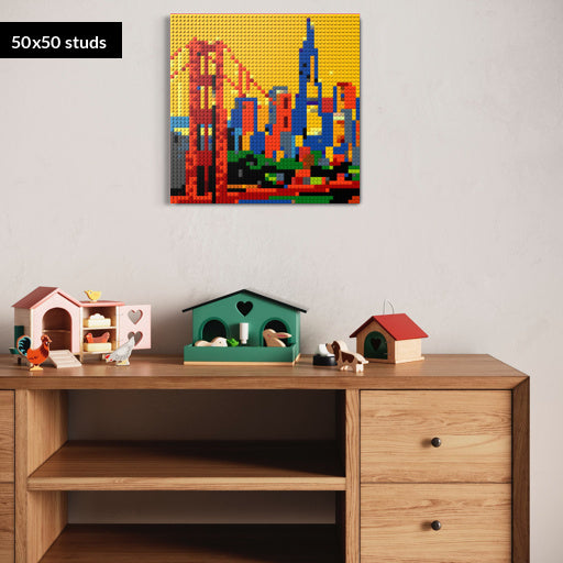 50*50studs, 40*40cm, 15,75*15,75inch