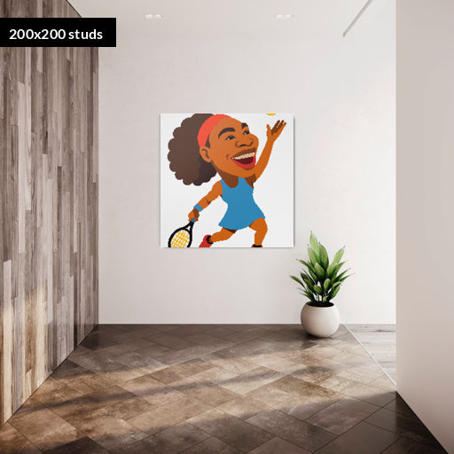 200*200studs, 160*160cm, 63*63inch