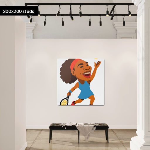 200*200studs, 160*160cm, 63*63inch