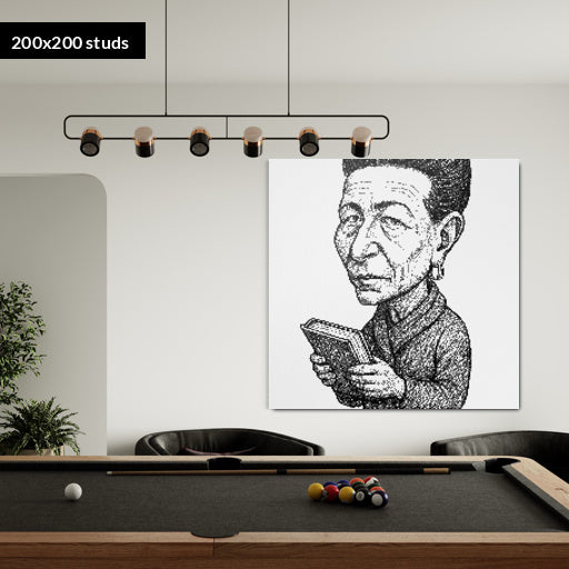 200*200studs, 160*160cm, 63*63inch