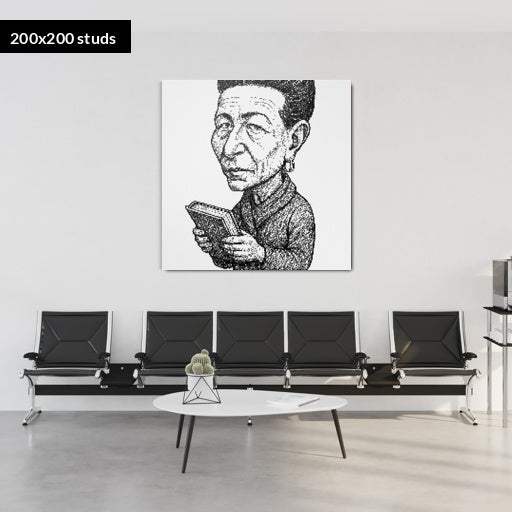 200*200studs, 160*160cm, 63*63inch