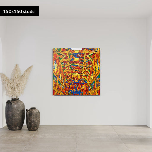 150*150studs, 120*120cm, 47,25*47,25inch