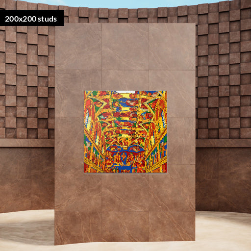 200*200studs, 160*160cm, 63*63inch