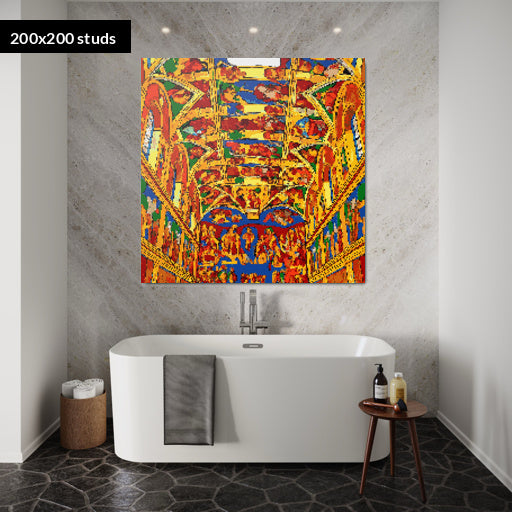 200*200studs, 160*160cm, 63*63inch