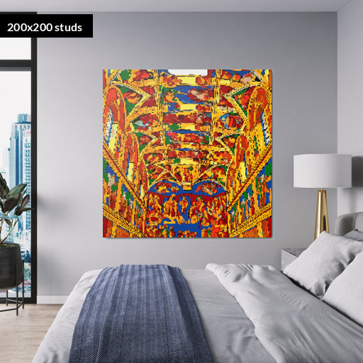 200*200studs, 160*160cm, 63*63inch