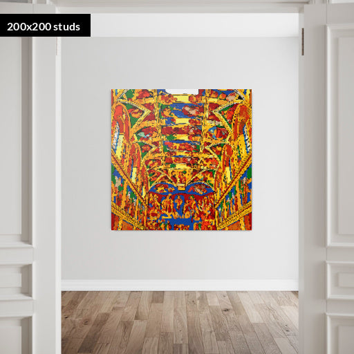200*200studs, 160*160cm, 63*63inch