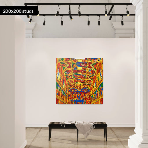 200*200studs, 160*160cm, 63*63inch