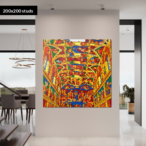 200*200studs, 160*160cm, 63*63inch