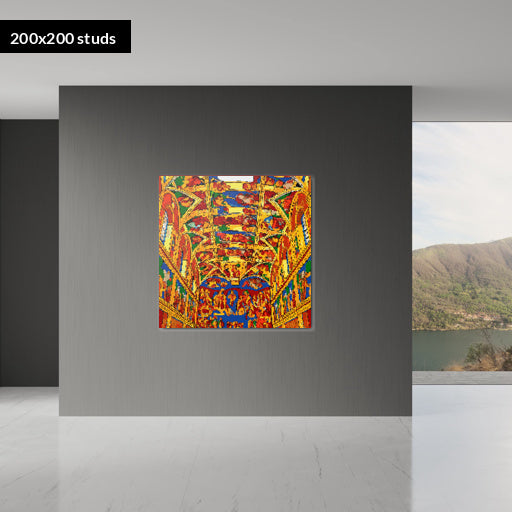 200*200studs, 160*160cm, 63*63inch