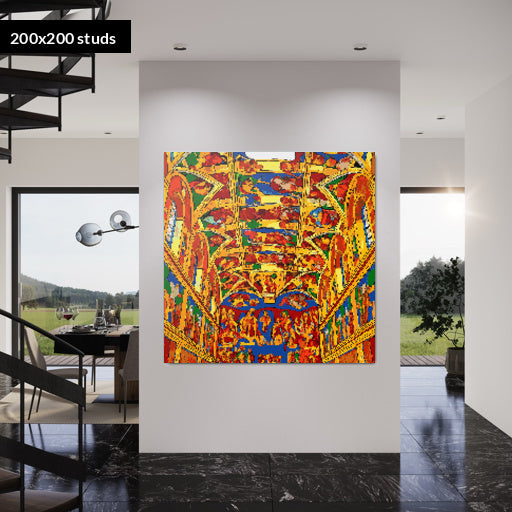 200*200studs, 160*160cm, 63*63inch