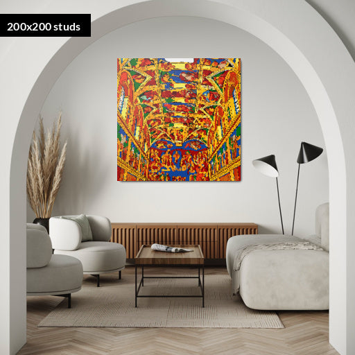 200*200studs, 160*160cm, 63*63inch
