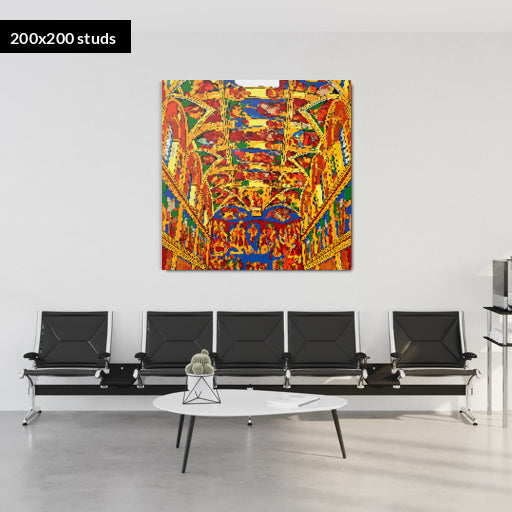 200*200studs, 160*160cm, 63*63inch