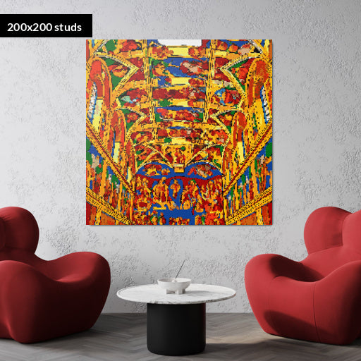 200*200studs, 160*160cm, 63*63inch