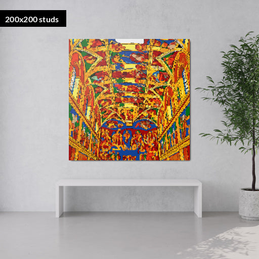 200*200studs, 160*160cm, 63*63inch