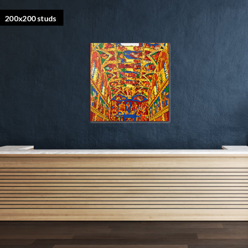 200*200studs, 160*160cm, 63*63inch