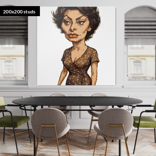 200*200studs, 160*160cm, 63*63inch