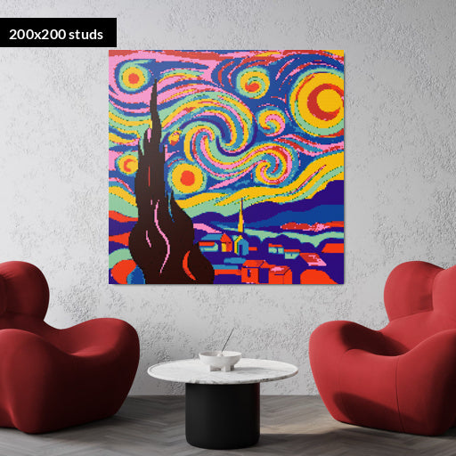 200*200studs, 160*160cm, 63*63inch