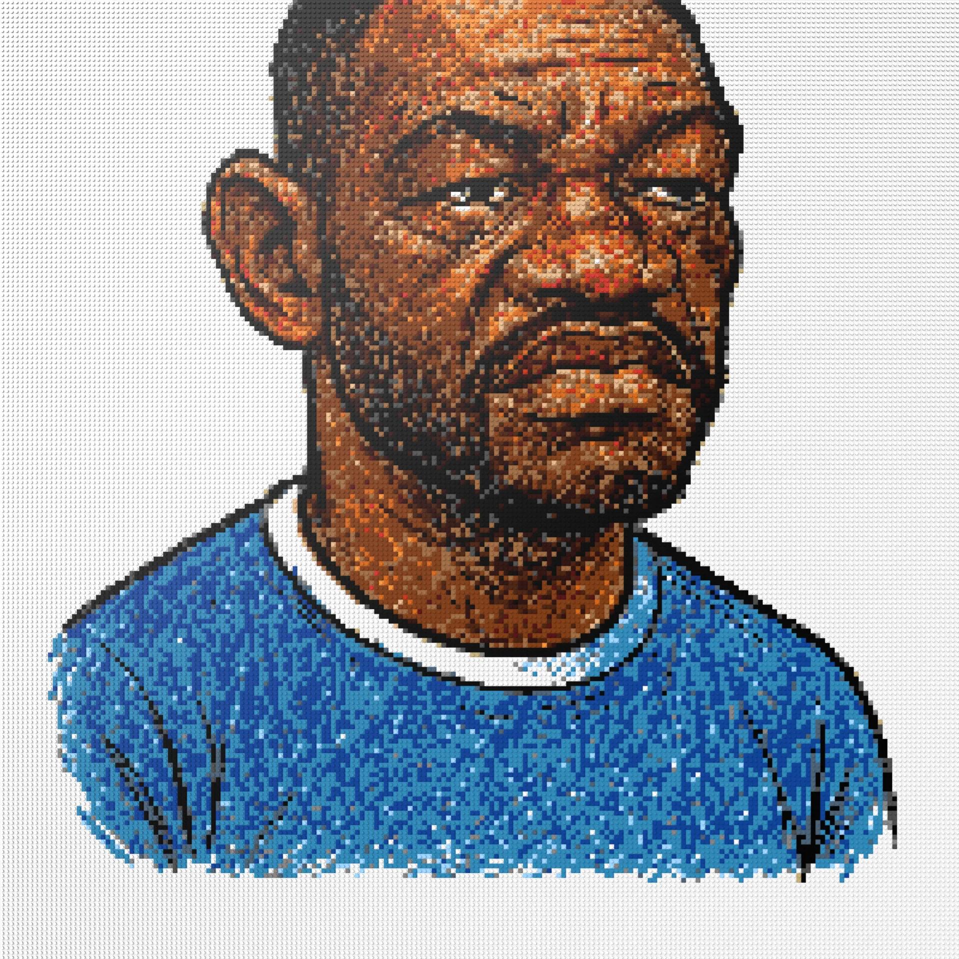 200*200studs, 160*160cm, 63*63inch