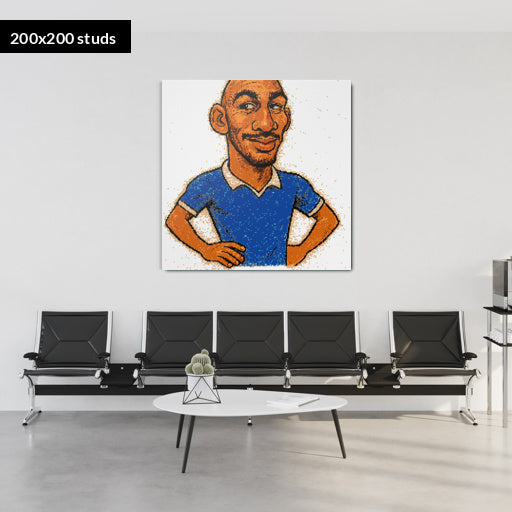 200*200studs, 160*160cm, 63*63inch