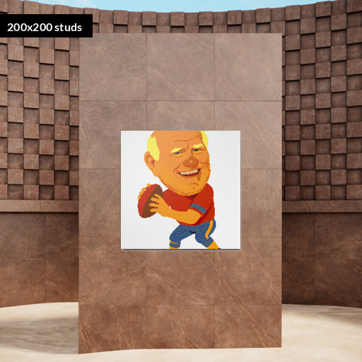 200*200studs, 160*160cm, 63*63inch