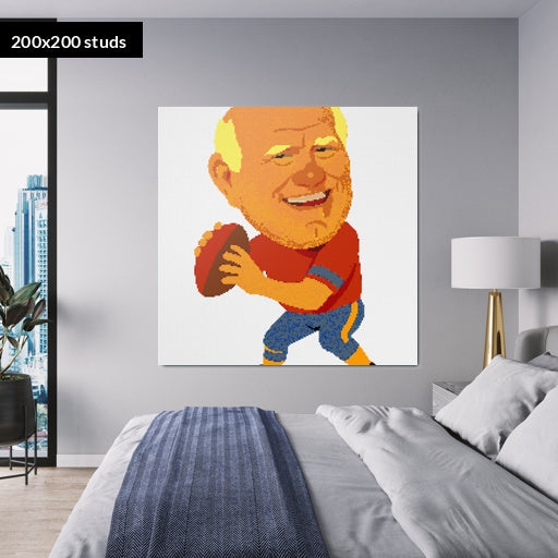 200*200studs, 160*160cm, 63*63inch