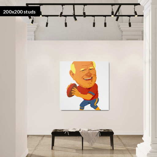 200*200studs, 160*160cm, 63*63inch